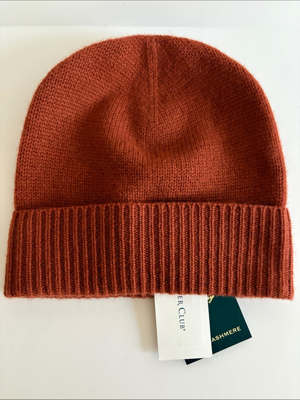 Charter Club Cashmere hat in bronze peacan color one size